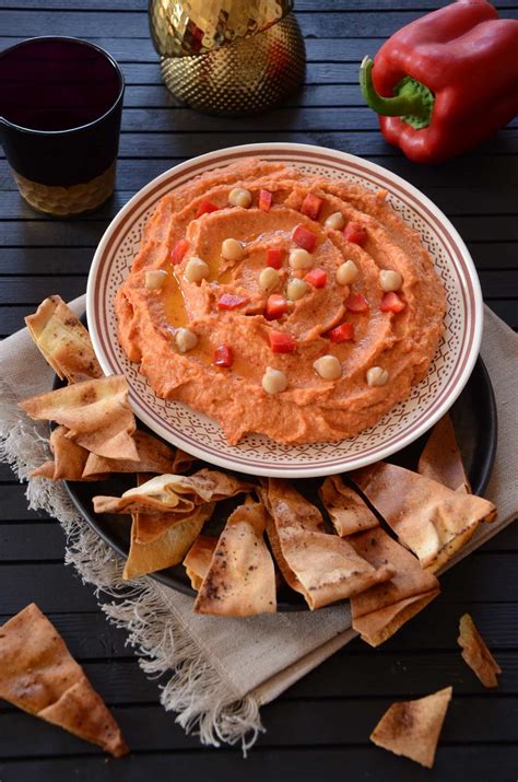 Houmous Aux Poivrons Rouges Recette Recettes De Cuisine Houmous