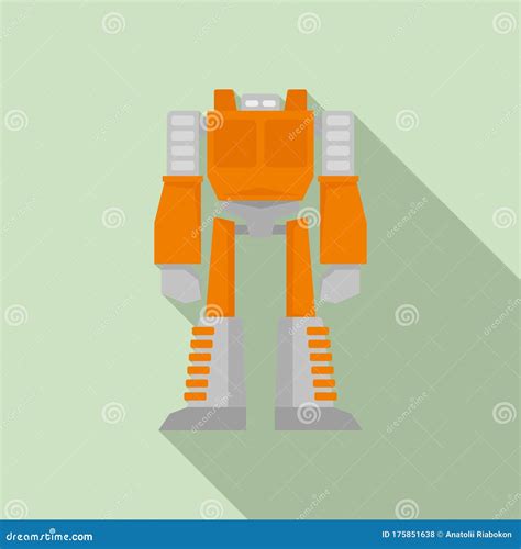 Space Robot Transformer Icon Flat Style Stock Vector Illustration Of Collection Element