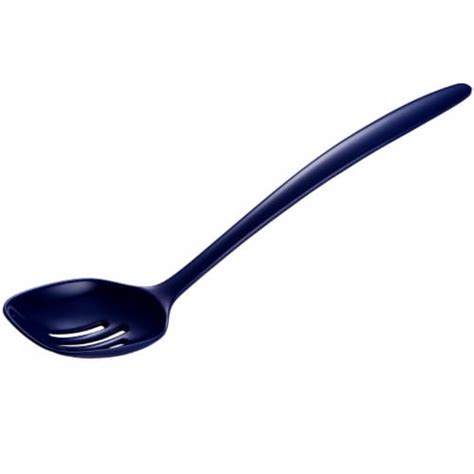 Hutzler Melamine Slotted Spoon Cobalt Blue In Kroger