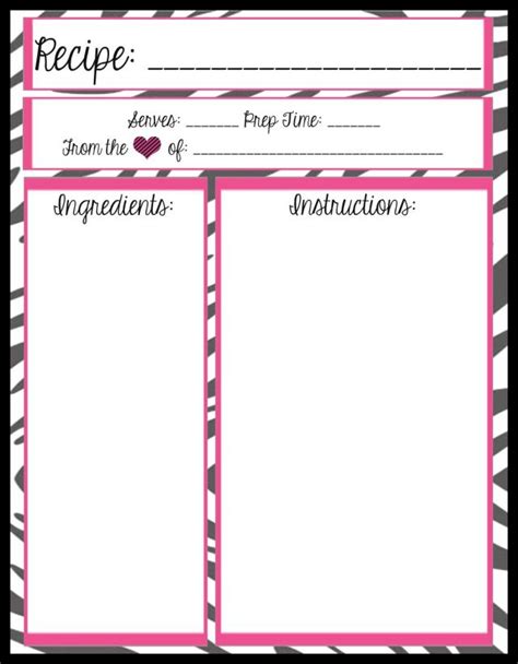 Cookbook Template Free - FREE DOWNLOAD - Printable Templates Lab