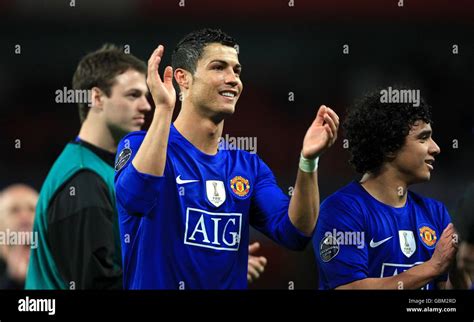 Manchester Uniteds Cristiano Ronaldo Celebrates At The Final Whistle Hi