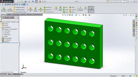 Solidworks Tutorial How To Use Linear Pattern Tool Youtube