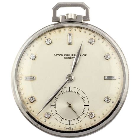 Patek Philippe Platinum Diamond Pocket Watch For Sale At 1stdibs