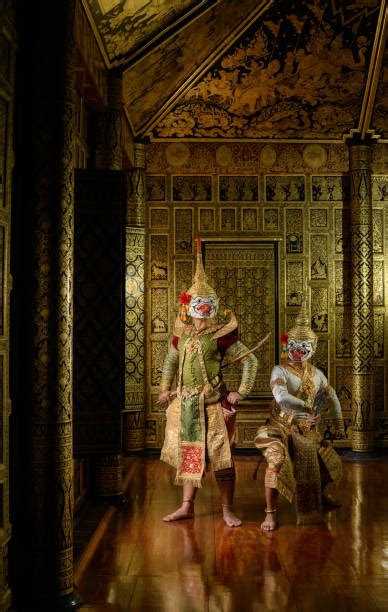 110 Khon Exquisite Masked Dance Drama Of Thailand Stock Photos