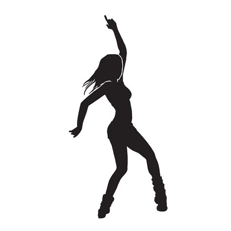 Female Hip Hop Dancer Woman Street Break Dance Vector Silhouette On White Background 13080550