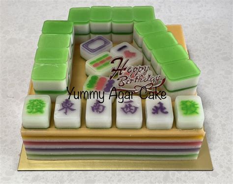 Mahjong Agar Agar Birthday Cake Food Drinks Homemade Bakes On Carousell