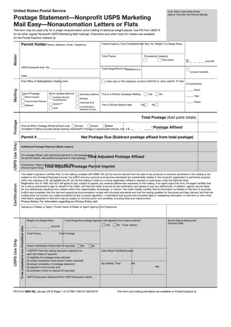 Usps Constums Form Printable Printable Forms Free Online