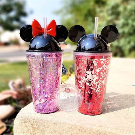 Confetti Cups 16oz Double Wall Acrylic Dome Lid Tumbler Mouse Etsy