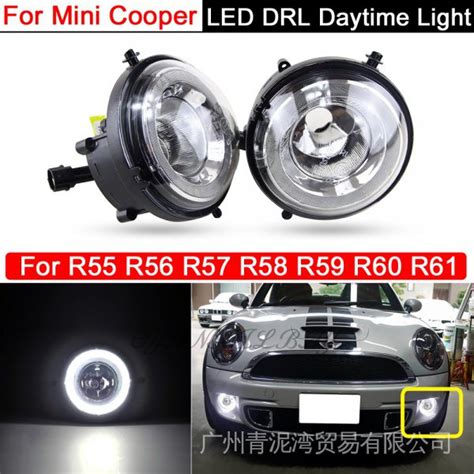 2Pcs Directly Replace LED DRL Daytime Running Light Halo Fog Lamp For