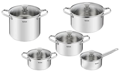 Набор посуды TEFAL Cook Eat из 10 предметов (B921SA55) (ID#1696651805 ...