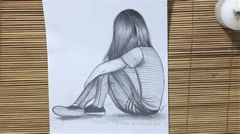 Pencil Sketch Of Sad Girl