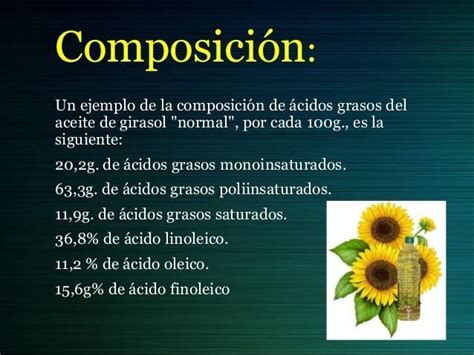 Aceite De Girasol Propiedades Composici N Densidad Y Mucho M S