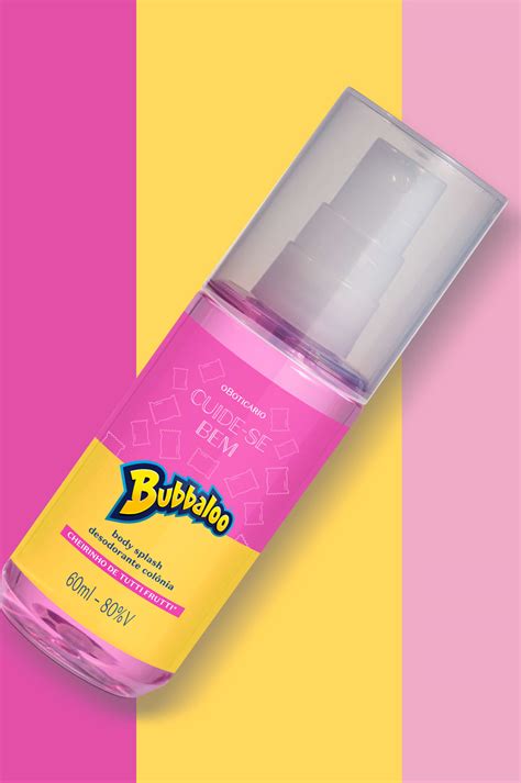 Body Splash Desodorante Colônia Cuide se Bem Bubbaloo Tutti Frutti 60ml