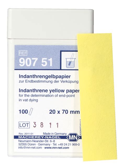 Indanthrene Yellow Paper Vendart Diagnostics