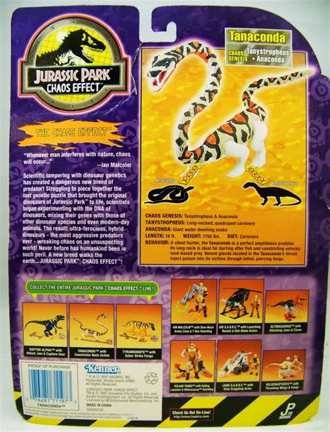 Toy Takeover Jurassic Park Chaos Effect Card Back Dinos By Kenner