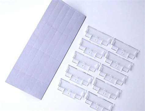 50 Suspension File White Inserts And Clear Plastic Tabs Filing Index