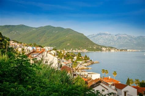 Premium Photo | Beautiful view of the herceg novi coastline with ...