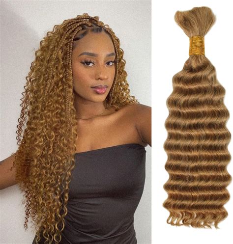 Human Braiding Hair For Boho Knotless Braids Bulk Curly Bundles Human Hair For