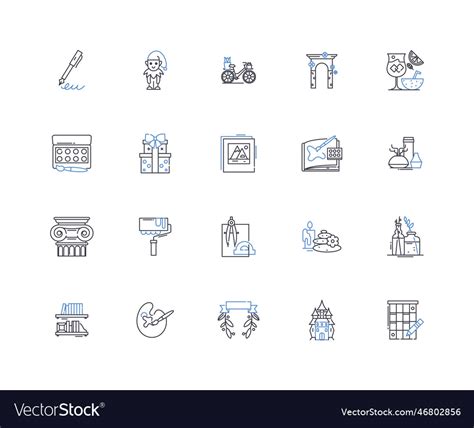 Progressive Line Icons Collection Innovative Vector Image