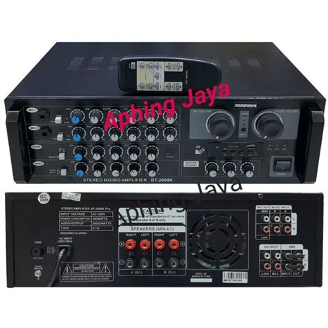 Jual Professional Digital Stereo Mixing Amplifier Soundwave Bt 2000k