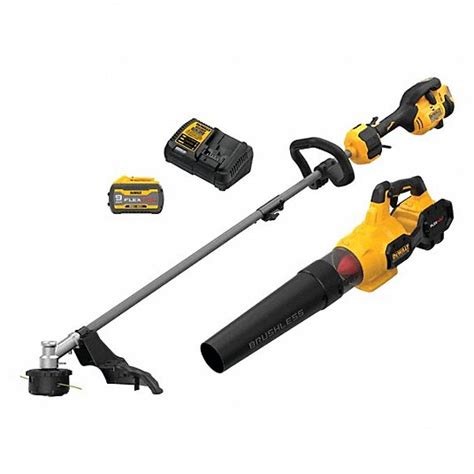 DEWALT, FLEXVOLT®, Blower and Trimmer, Battery-Powered Combination Kit ...