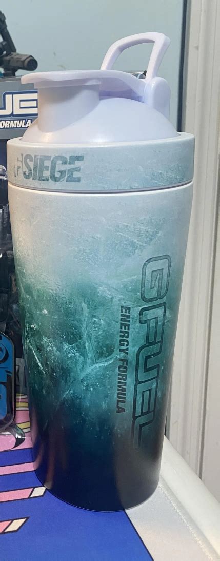 GFUEL Six Siege Black Ice Collector's Box + Metal Shaker + Charm Tag T ...