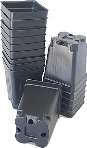 Amazon Inch Square Deep Black Plastic Nursery Pots