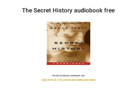 The Secret History Audiobook Free