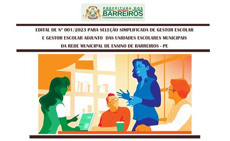 EDITAL DE Nº 001 2023 PARA SELEÇÃO SIMPLIFICADA DE GESTOR ESCOLAR E