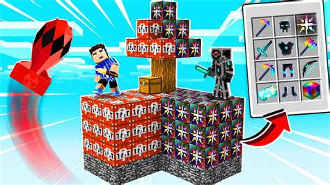 Tente Sobreviver Na Ilha De Metade Lucky Block Tnt E Avaritia No