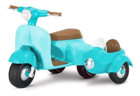 Scooter Moto El Trica Infantil Banco De Carona Azul Rosa