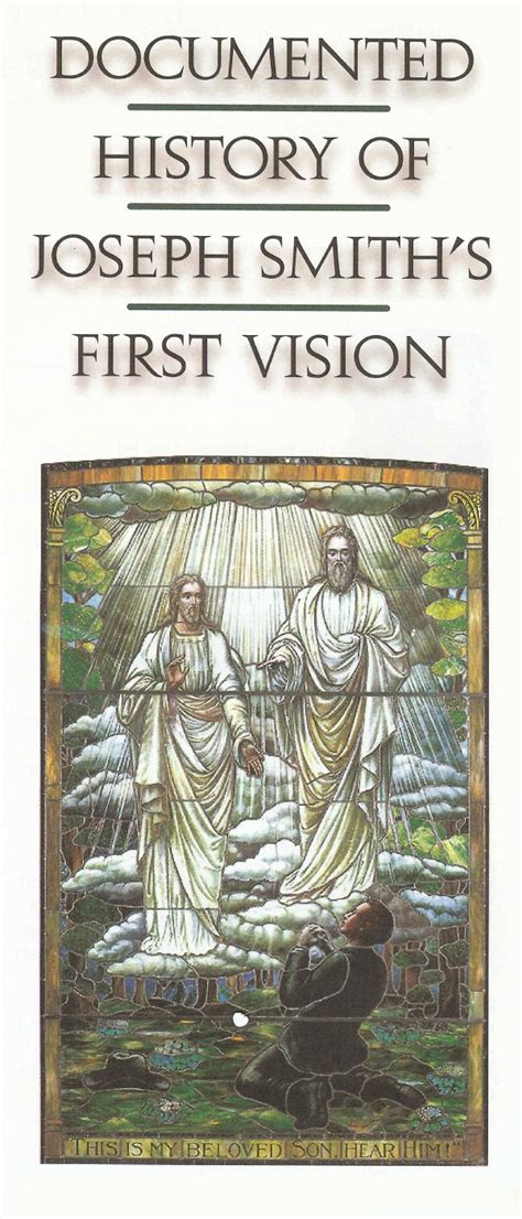 Documented History Of Joseph Smiths First Vision Institute For