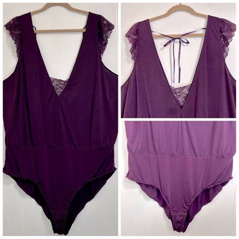 Adore Me Tops Adore Me Adore Me Lingerie New Sexy Feminine Purple Lingerie Bodysuit Size 4x