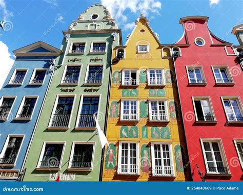 City Of Gdansk Poland Historic Downtown Of Gdansk Buildings And