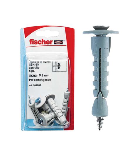 Fischer Tasselli Cartongesso Sbn K Con Gancio Corto Pz