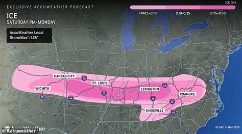 Meteorologists Shared A Forecast Map Monday Showing An Odd Shaped Winter Storm Set For The Us