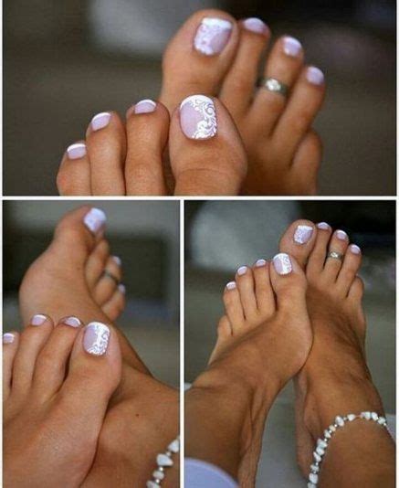 French Pedicure Designs Glitter Toe Wedding Nails 27 Ideas Glitter