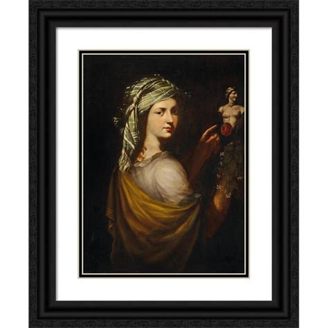 Roman School X Black Ornate Wood Framed Double Matted Museum Art