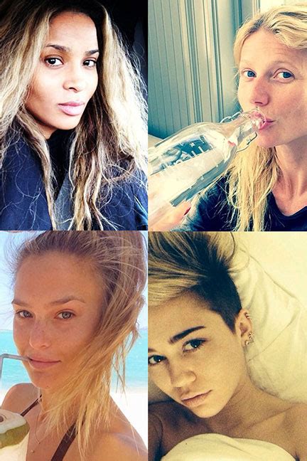 Celebrities Go Bare In No Makeup Selfies