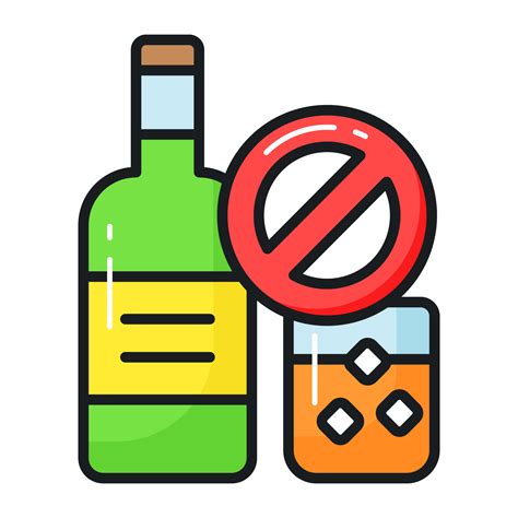 Prohibited sign on alcohol showing concept icon of no alcohol 22062639 Vector Art at Vecteezy