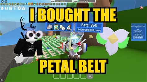 I Bought The Petal Belt Bee Swarm Simulator Youtube