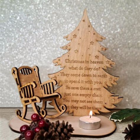 Personalized Christmas In Heaven Rocking Chair Ornament Etsy