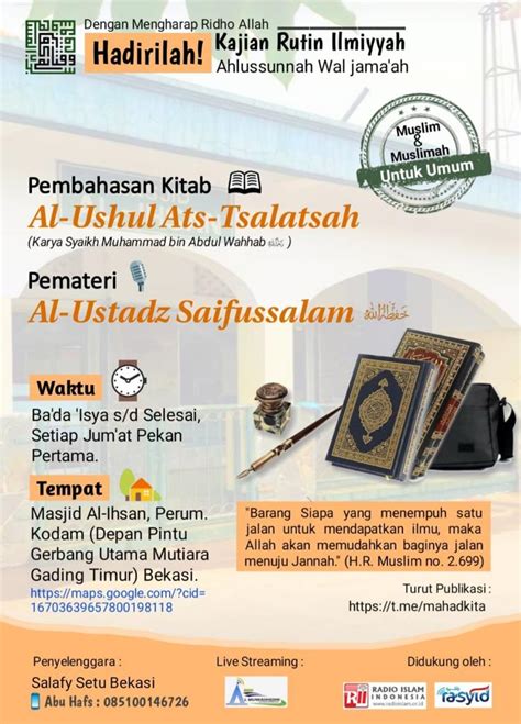 Pengajian Rutin Darul Hadits Bekasi