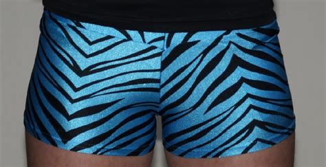 Blue Zebra Print Hot Shorts Icc