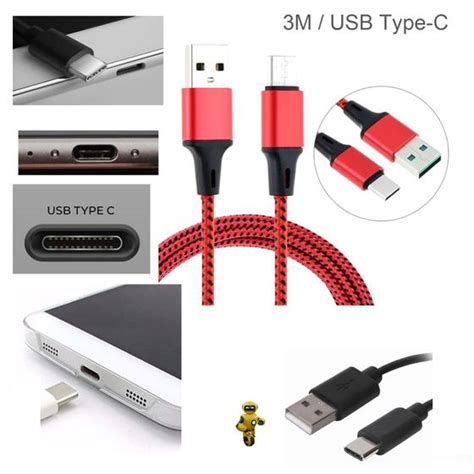 Cabo Carregamento E Transferencia De Dados USB Tipo C Material