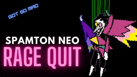 Spamton Neo Boss Fight Rage Quit Deltarune Chapter Youtube