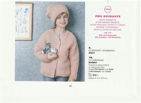 Gilet Naelys Enfant Phil Guimauve Roses Et Ses Laines