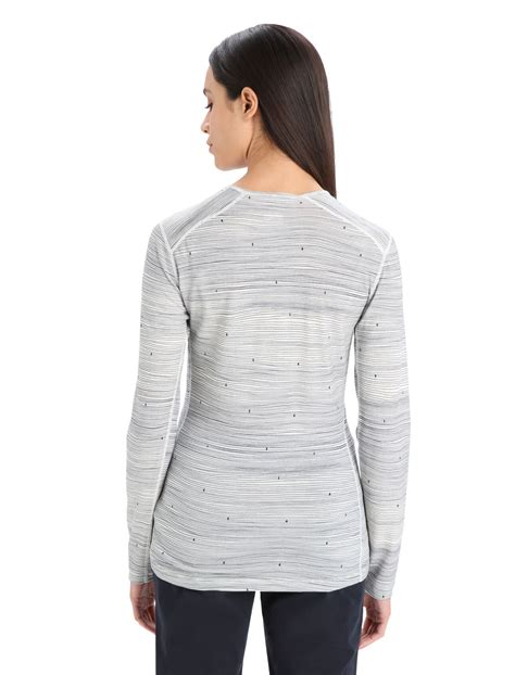 Icebreaker Womens Merino 200 Oasis Long Sleeve Crewe Thermal Top Ski