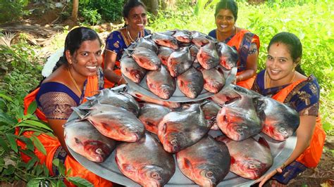 RED VAVVAL FISH FRY | Pappu Fish Recipe | Red Pomfret fish Cooking in ...