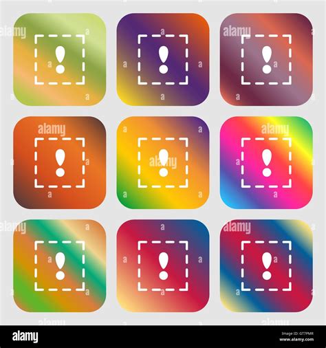 El Signo De Exclamaci N En Un Icono De Se Al Cuadrada Imagen Vector De